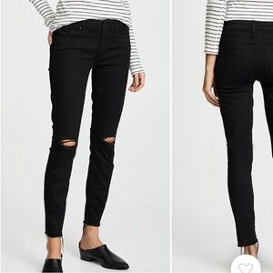 MOTHER The Looker Ankle Fray jeans Guilty as Sin